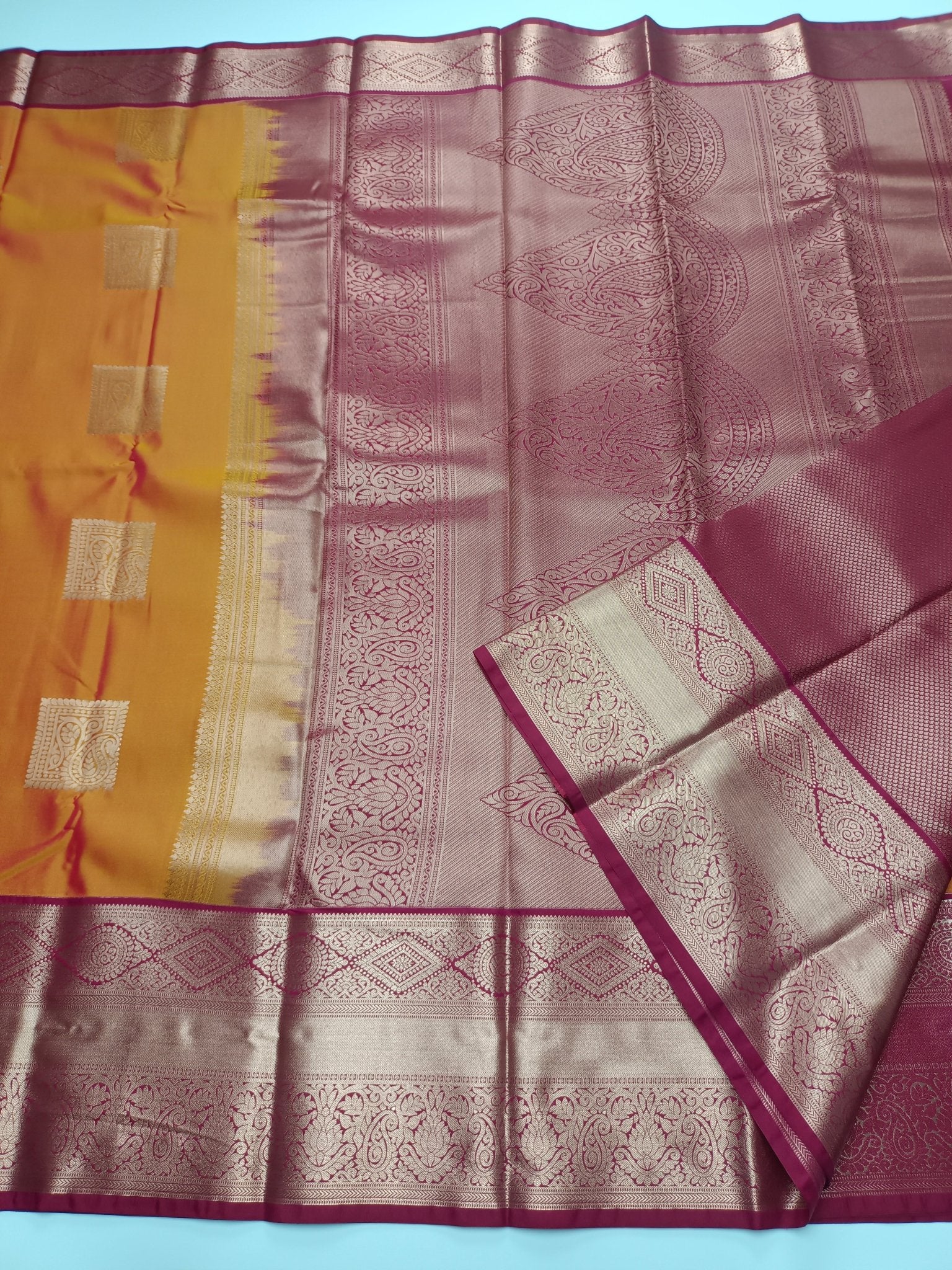 KANCHIPURAM SEMI SILK SAREE - B S CHANNABASAPPA & SONS
