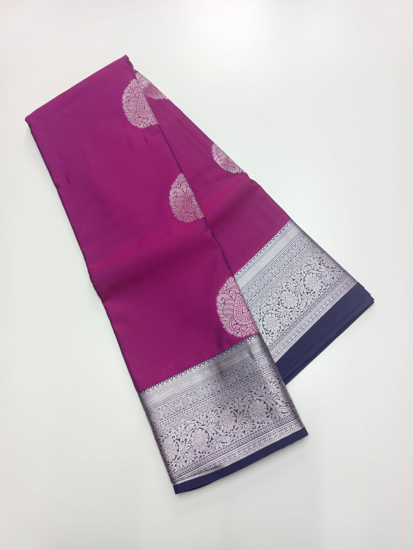 KANCHIPURAM SEMI SILK SAREE - B S CHANNABASAPPA & SONS