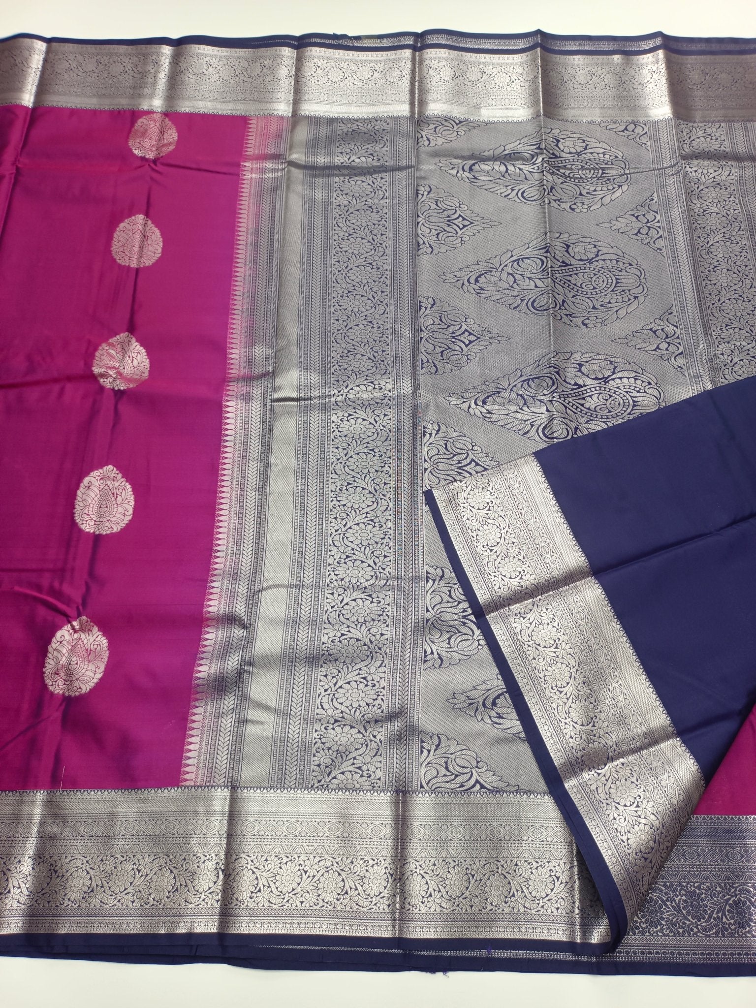 KANCHIPURAM SEMI SILK SAREE - B S CHANNABASAPPA & SONS