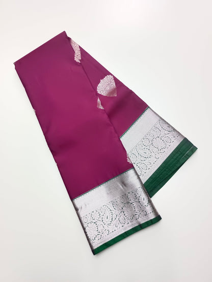 KANCHIPURAM SEMI SILK SAREE - B S CHANNABASAPPA & SONS