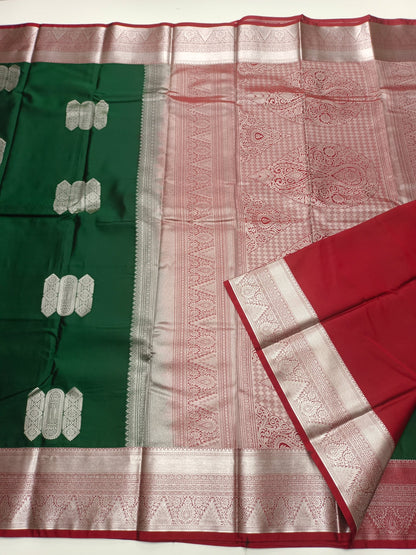 KANCHIPURAM SEMI SILK SAREE - B S CHANNABASAPPA & SONS