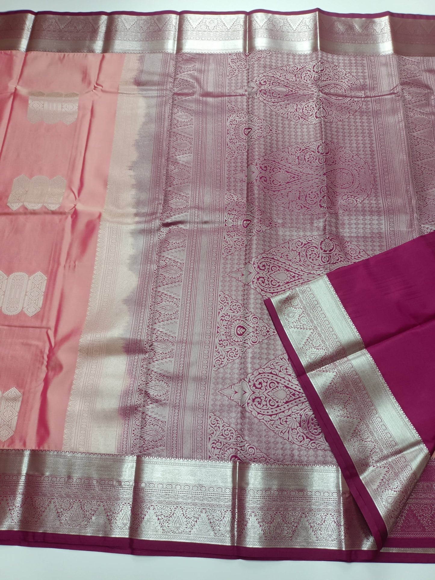 KANCHIPURAM SEMI SILK SAREE - B S CHANNABASAPPA & SONS