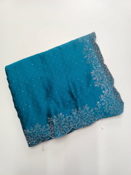 FANCY SATIN WORK SAREE - B S CHANNABASAPPA & SONS