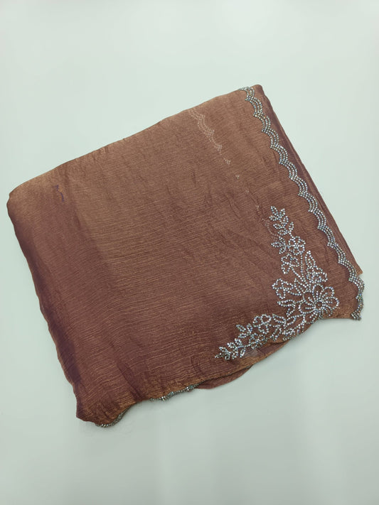 SOFT ZIMMY CHOO FANDY CHIFFON SAREE - B S CHANNABASAPPA & SONS