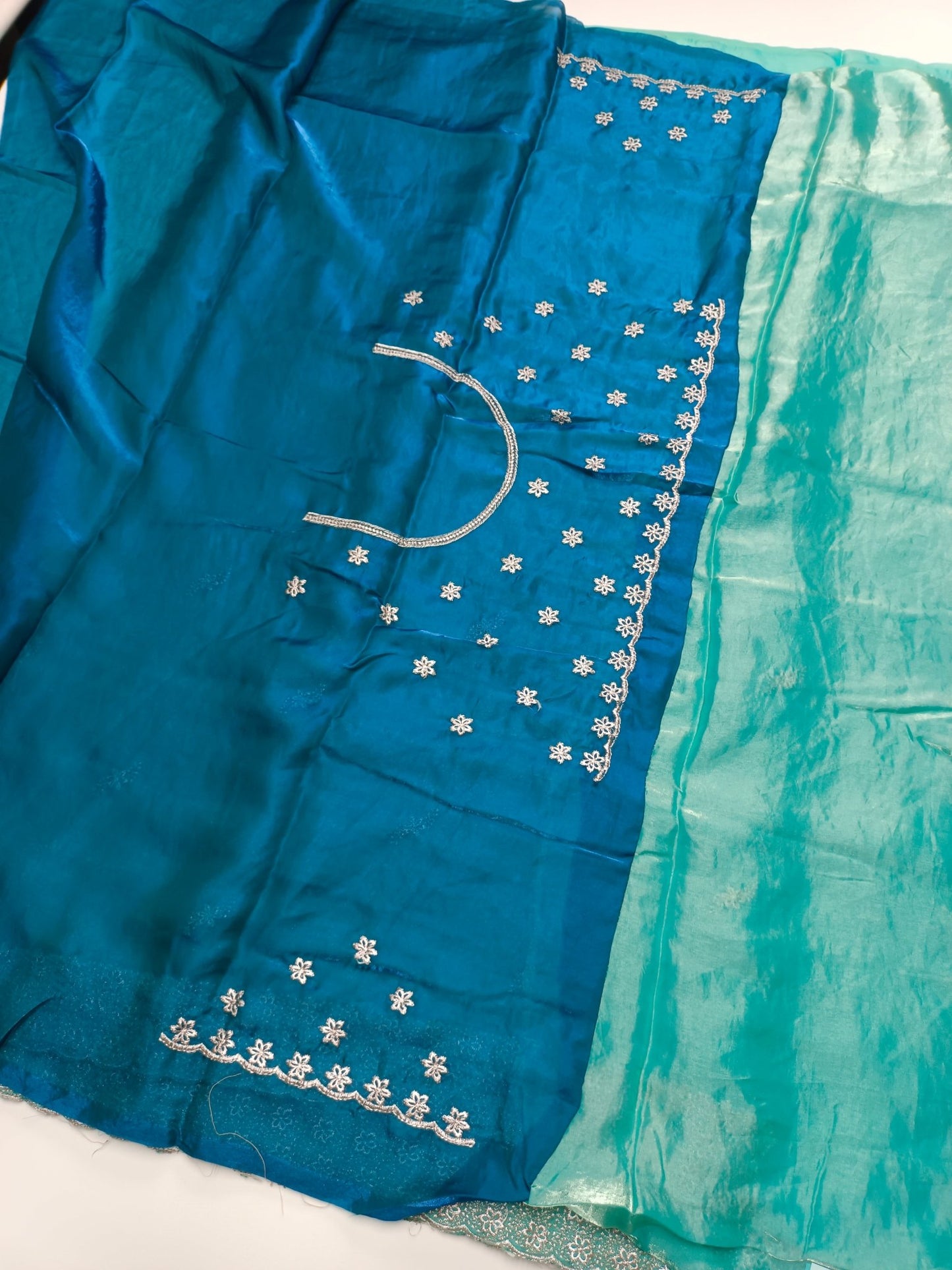 FANCY ORGANA CHIFFON SAREE - B S CHANNABASAPPA & SONS