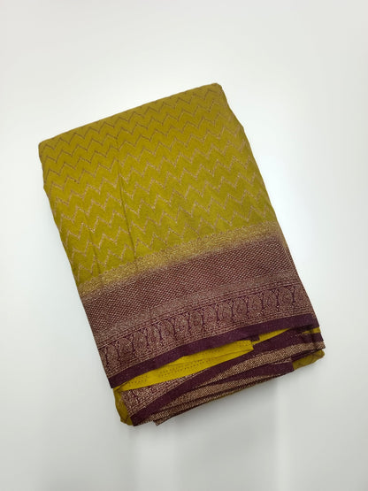 FANCY CHIFFON SAREE (SPECIAL 20 % DISCOUNT) - B S CHANNABASAPPA & SONS