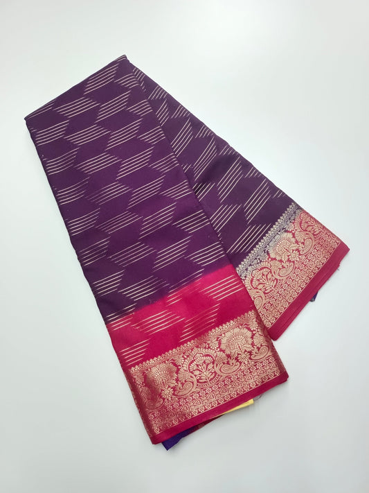 SEMI CREPE SILK SAREE (SPECIAL 20% DISCOUNT) - B S CHANNABASAPPA & SONS