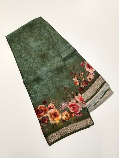 SEMI CREPE SILK SAREE (SPECIAL 20% DISCOUNT) - B S CHANNABASAPPA & SONS