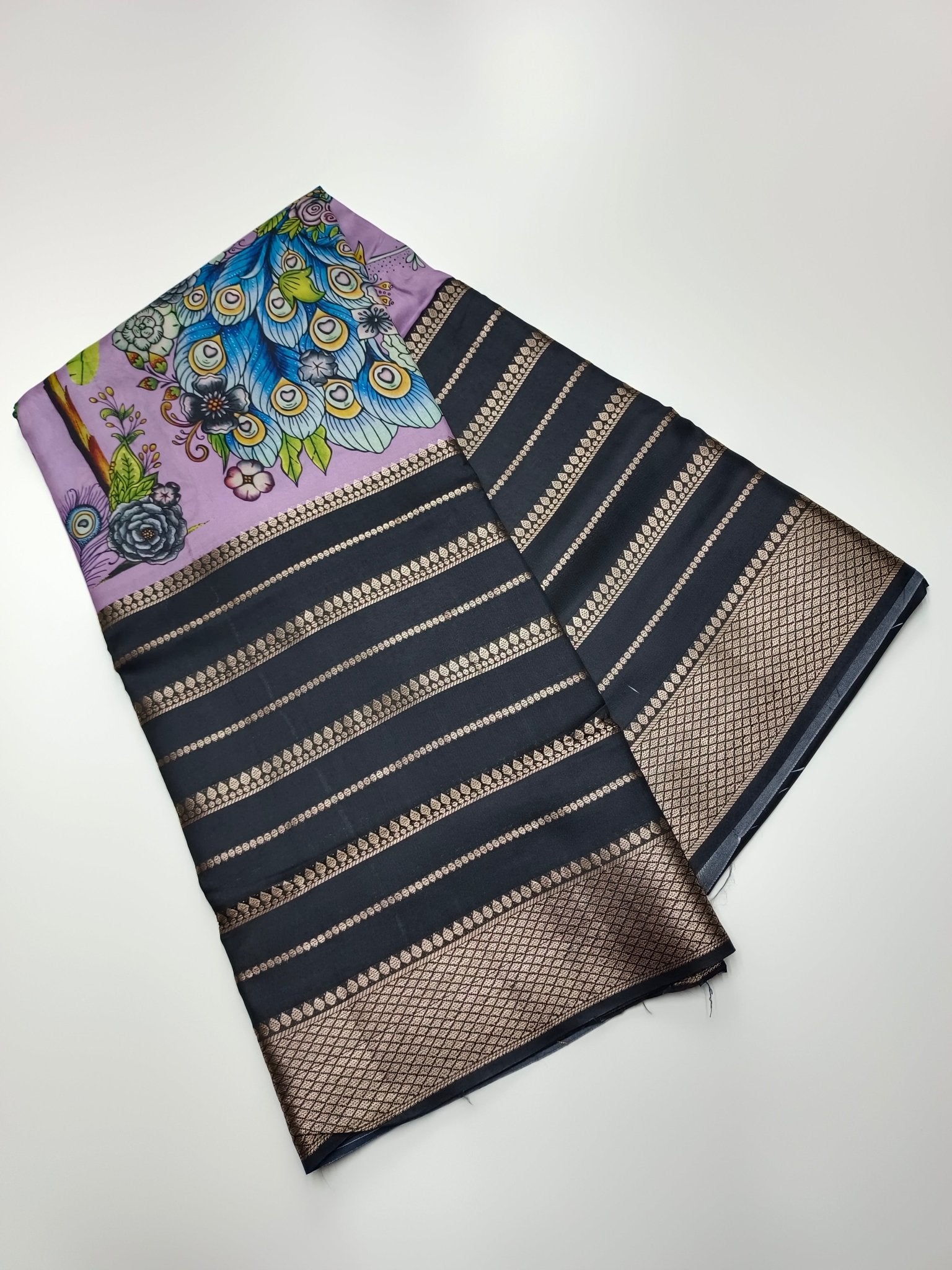 FANCY MUNGA SOFT SILK SAREE (SPECIAL 20% DISCOUNT) - B S CHANNABASAPPA & SONS