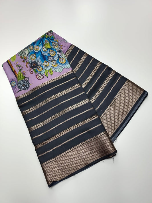 FANCY MUNGA SOFT SILK SAREE (SPECIAL 20% DISCOUNT) - B S CHANNABASAPPA & SONS