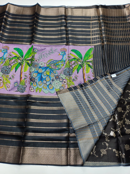 FANCY MUNGA SOFT SILK SAREE (SPECIAL 20% DISCOUNT) - B S CHANNABASAPPA & SONS