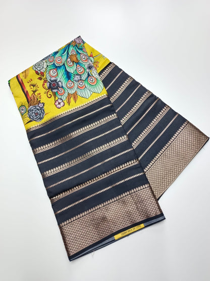 FANCY MUNGA SOFT SILK SAREE (SPECIAL 20% DISCOUNT) - B S CHANNABASAPPA & SONS