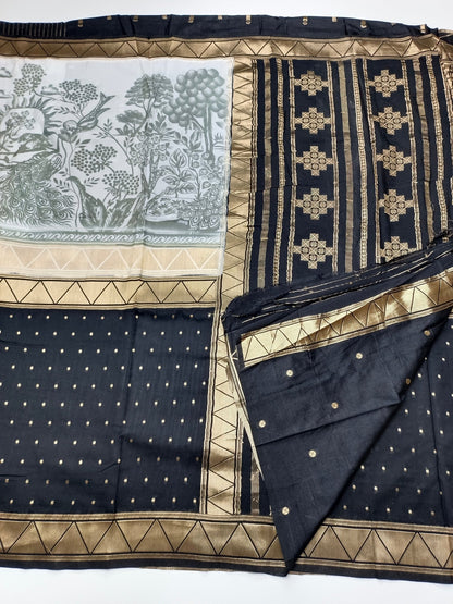 FANCY MUNGA SOFT SILK SAREE (SPECIAL 20% DISCOUNT) - B S CHANNABASAPPA & SONS