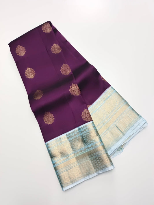 KANCHIPURAM SEMI SILK SAREE - B S CHANNABASAPPA & SONS
