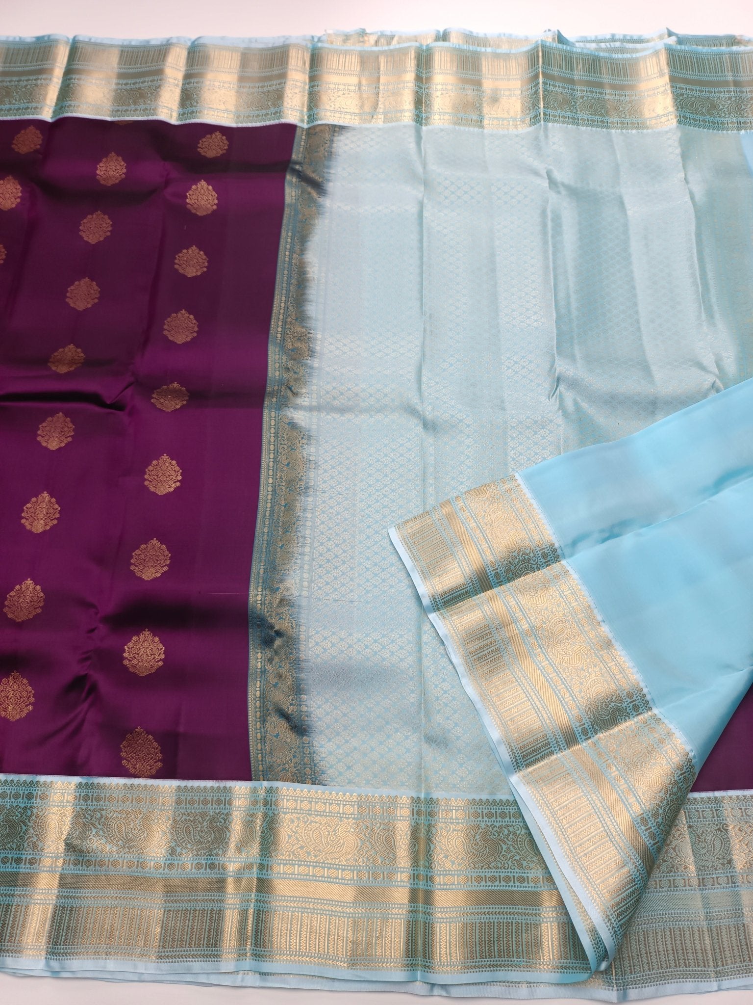 KANCHIPURAM SEMI SILK SAREE - B S CHANNABASAPPA & SONS