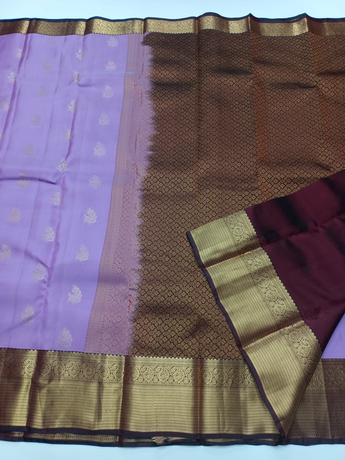 KANCHIPURAM SEMI SILK SAREE - B S CHANNABASAPPA & SONS