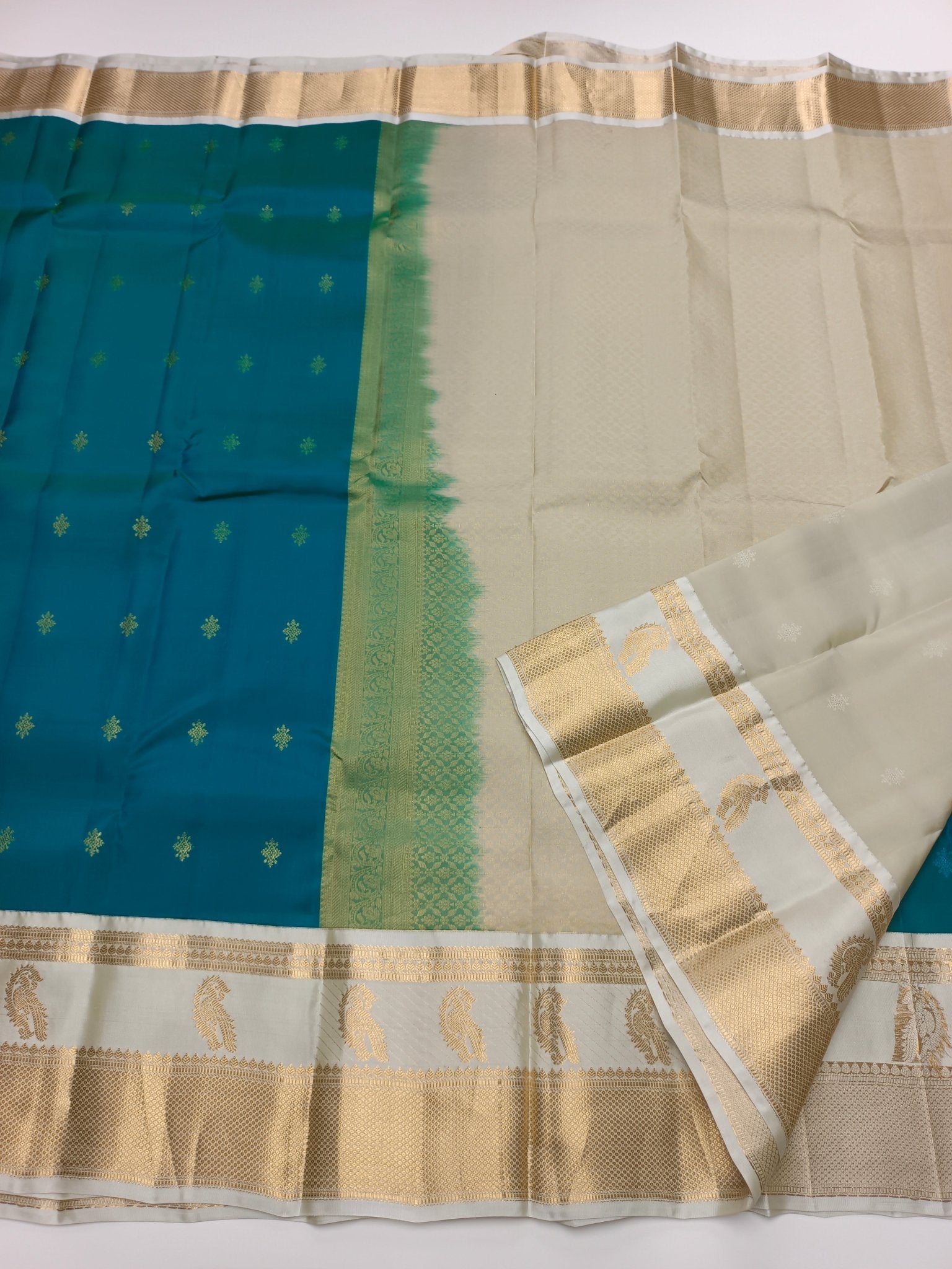 KANCHIPURAM SEMI SILK SAREE - B S CHANNABASAPPA & SONS