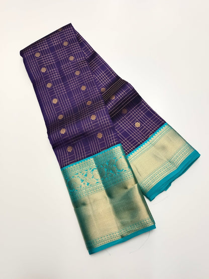 KANCHIPURAM SEMI SILK SAREE - B S CHANNABASAPPA & SONS
