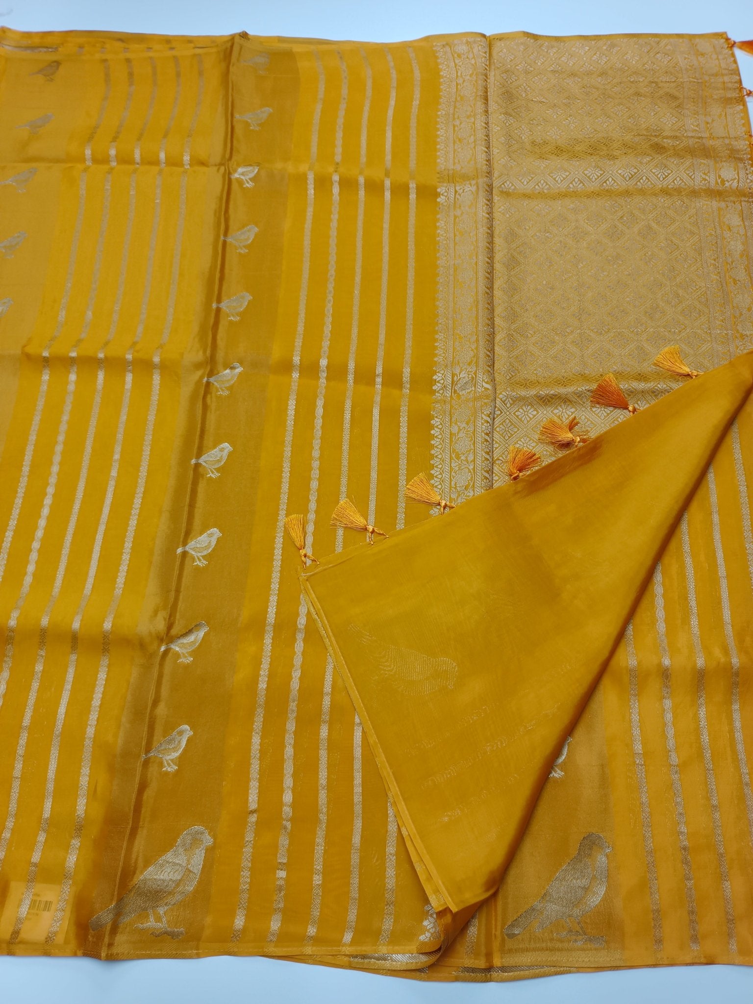 LILAC BLENDED CREPE SILK SAREE - B S CHANNABASAPPA & SONS