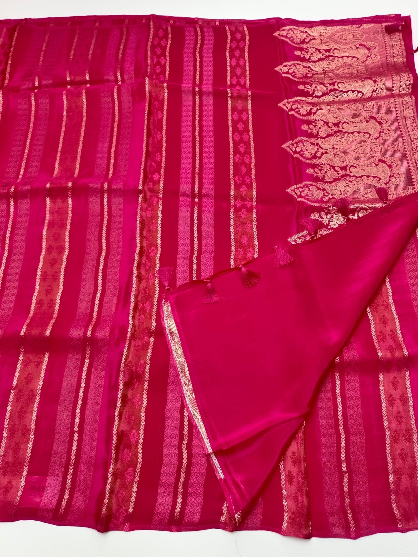 LILAC BLENDED CREPE SILK SAREE - B S CHANNABASAPPA & SONS
