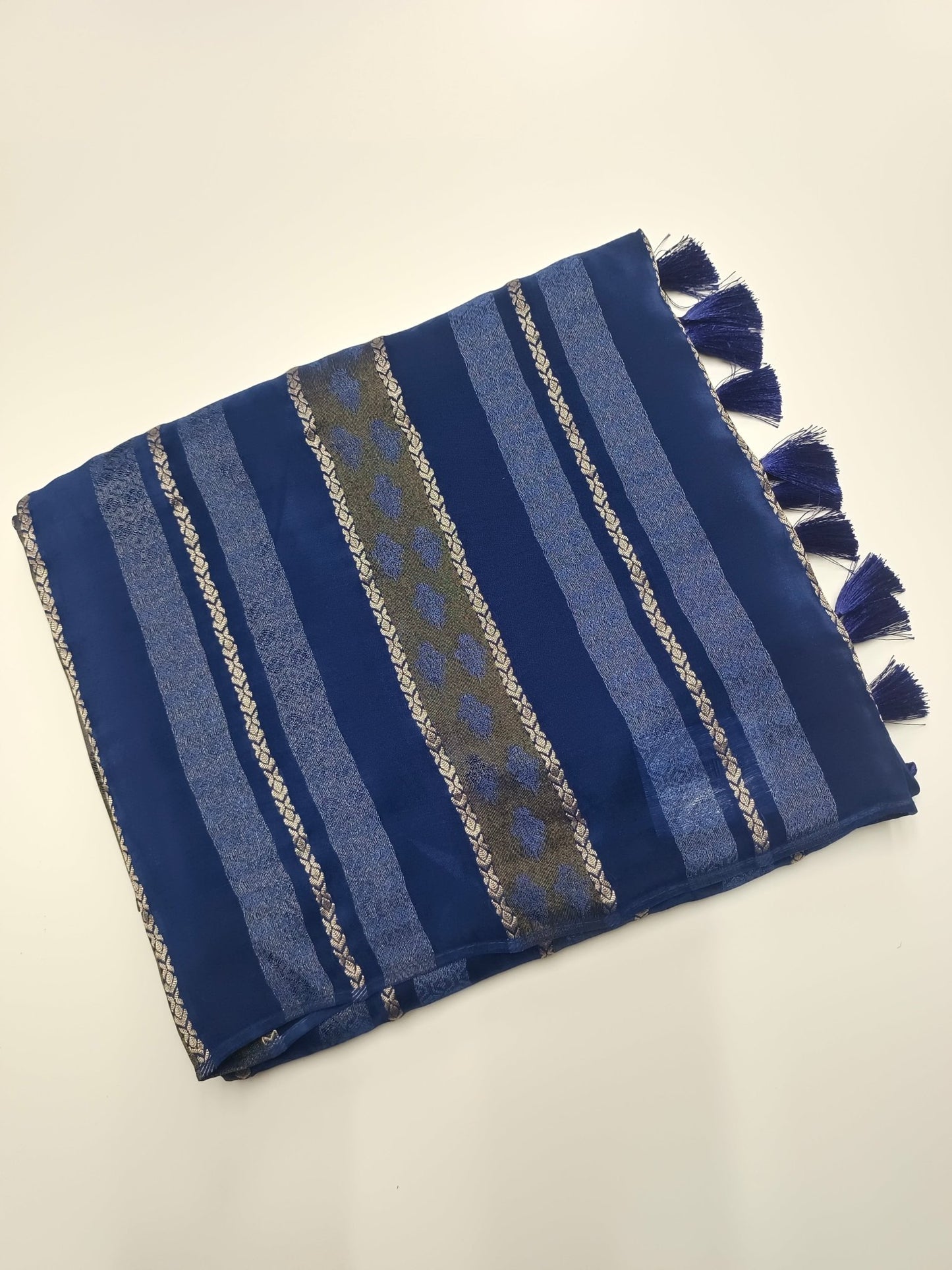 LILAC BLENDED CREPE SILK SAREE - B S CHANNABASAPPA & SONS