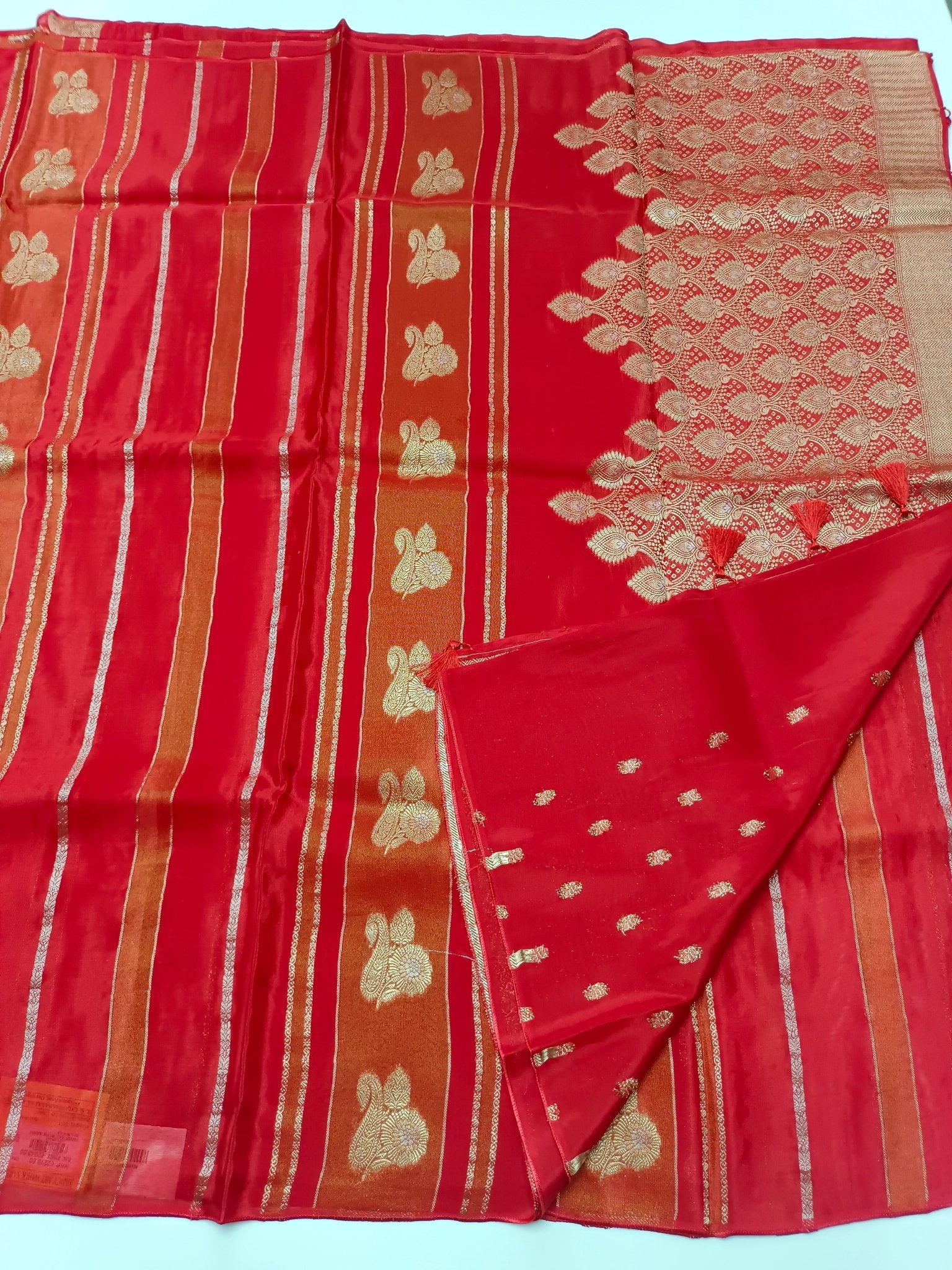 LILAC BLENDED CREPE SILK SAREE - B S CHANNABASAPPA & SONS