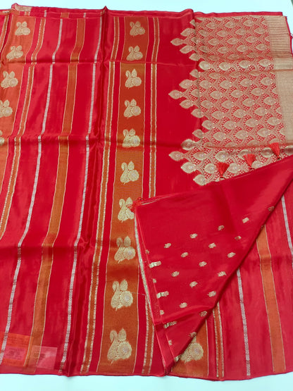 LILAC BLENDED CREPE SILK SAREE - B S CHANNABASAPPA & SONS