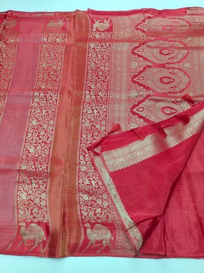 LILAC BLENDED CREPE SILK SAREE - B S CHANNABASAPPA & SONS
