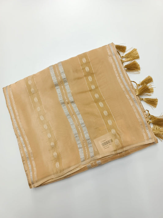 LILAC BLENDED CREPE SILK SAREE - B S CHANNABASAPPA & SONS