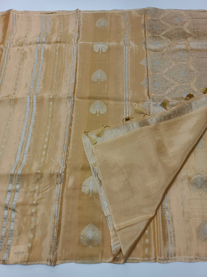 LILAC BLENDED CREPE SILK SAREE - B S CHANNABASAPPA & SONS