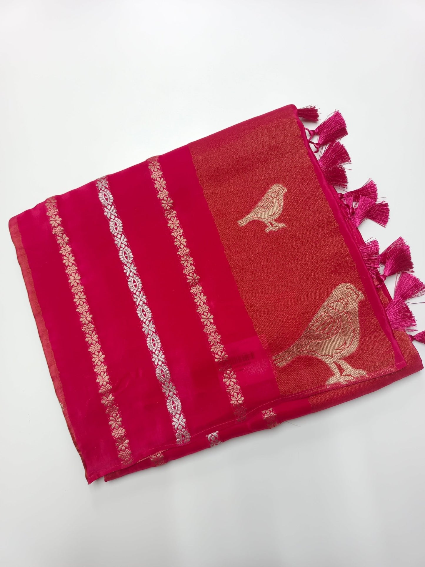 LILAC BLENDED CREPE SILK SAREE - B S CHANNABASAPPA & SONS