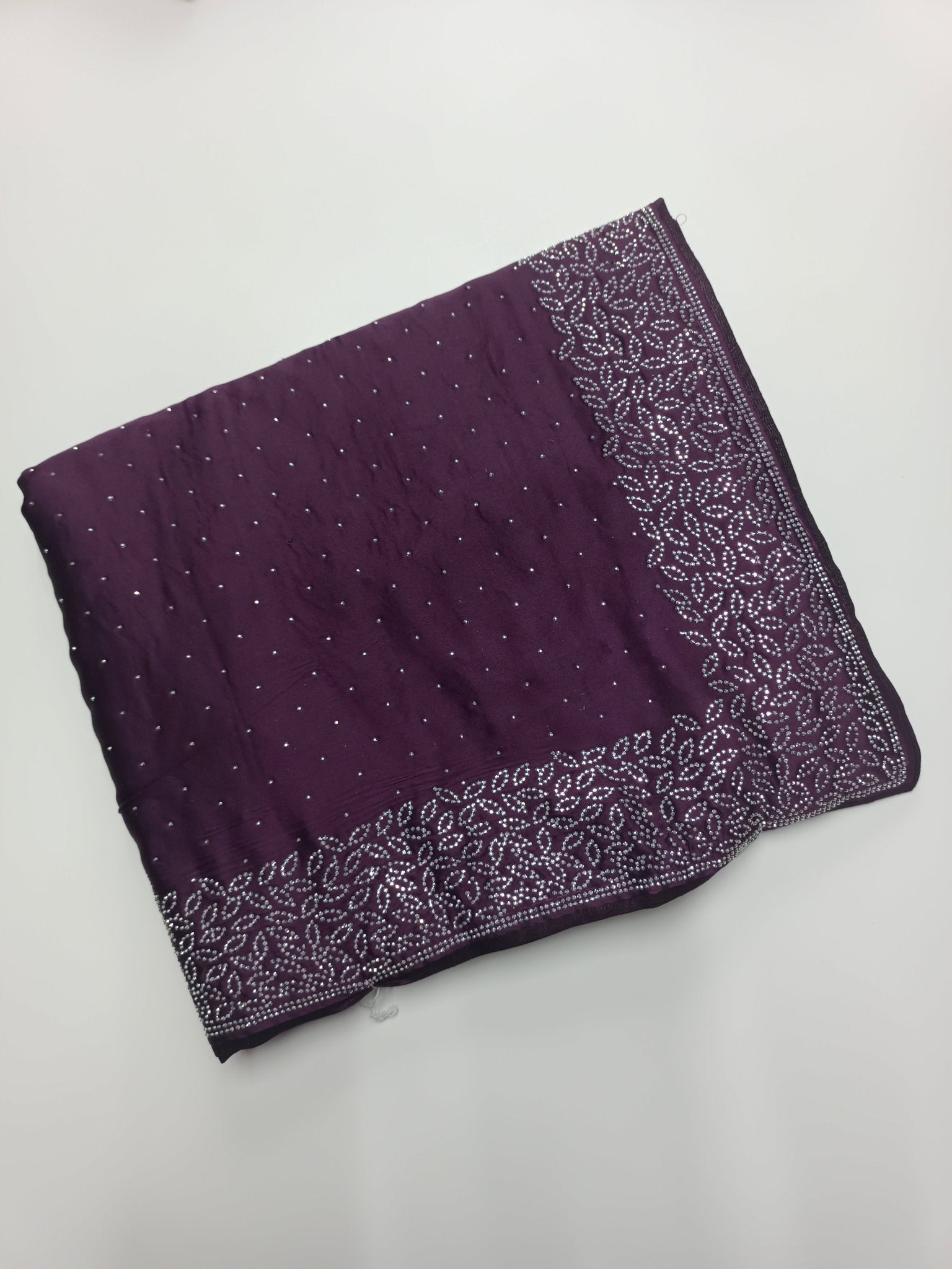 FANCY SATIN WORK SAREE - B S CHANNABASAPPA & SONS