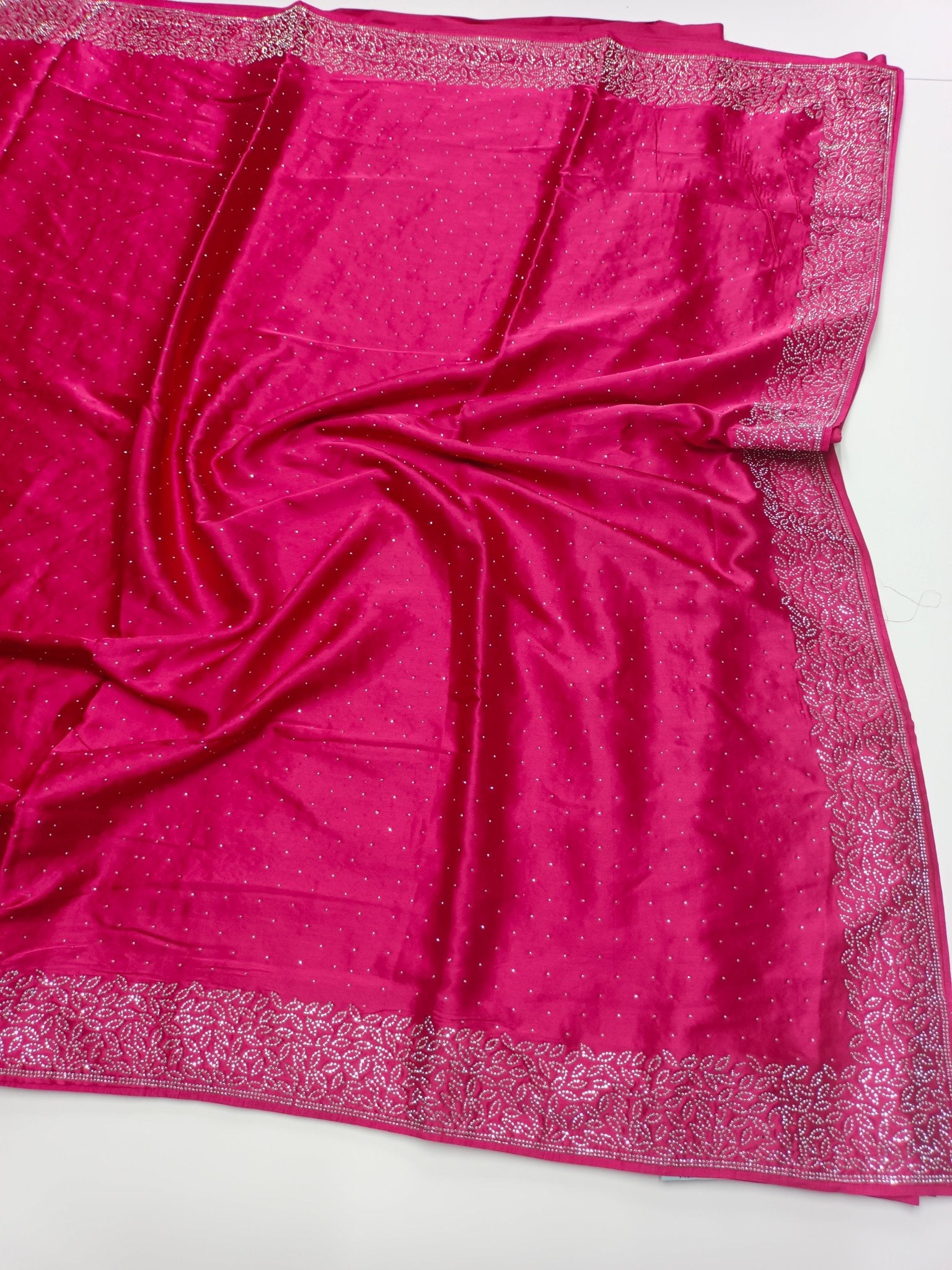 FANCY SATIN WORK SAREE - B S CHANNABASAPPA & SONS