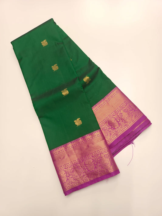 KANCHIPURAM SEMI SILK SAREE - B S CHANNABASAPPA & SONS