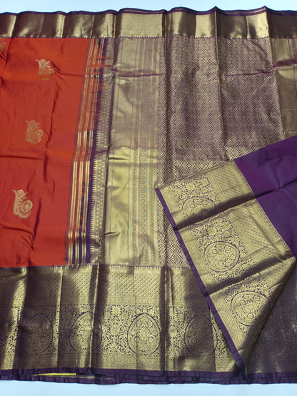 KANCHIPURAM SEMI SILK SAREE - B S CHANNABASAPPA & SONS