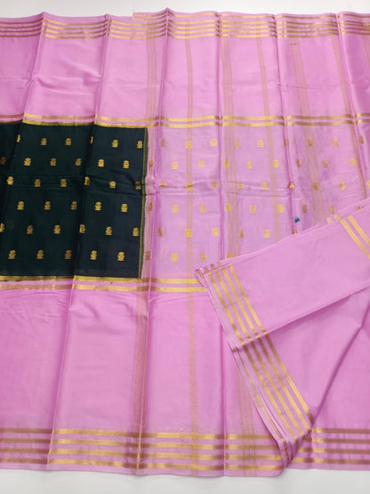 2D SEMI CREPE SILK SAREE - B S CHANNABASAPPA & SONS