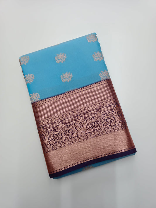 KANCHIPURAM SEMI SILK SAREE - B S CHANNABASAPPA & SONS
