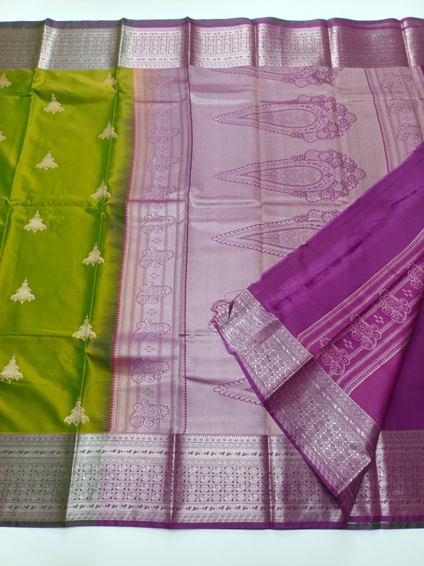 KANCHIPURAM SEMI SILK SAREE - B S CHANNABASAPPA & SONS