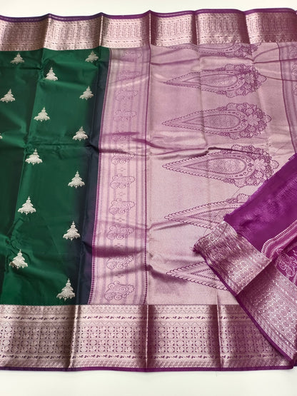 KANCHIPURAM SEMI SILK SAREE - B S CHANNABASAPPA & SONS