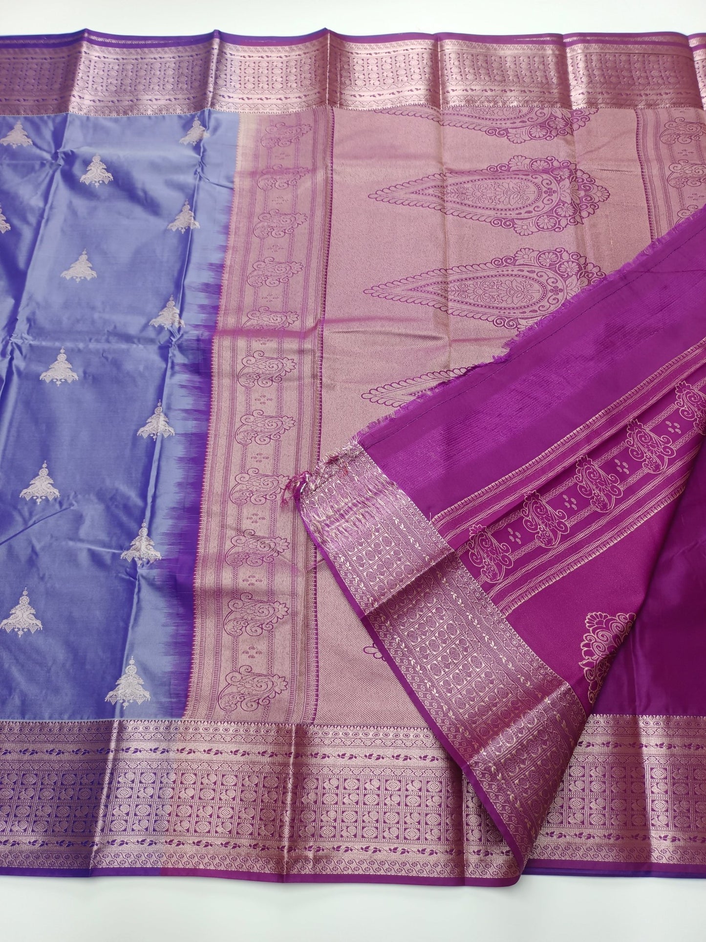 KANCHIPURAM SEMI SILK SAREE - B S CHANNABASAPPA & SONS