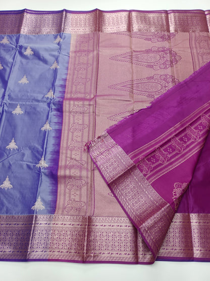 KANCHIPURAM SEMI SILK SAREE - B S CHANNABASAPPA & SONS
