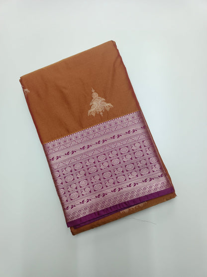 KANCHIPURAM SEMI SILK SAREE - B S CHANNABASAPPA & SONS