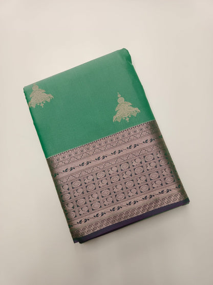 KANCHIPURAM SEMI SILK SAREE - B S CHANNABASAPPA & SONS