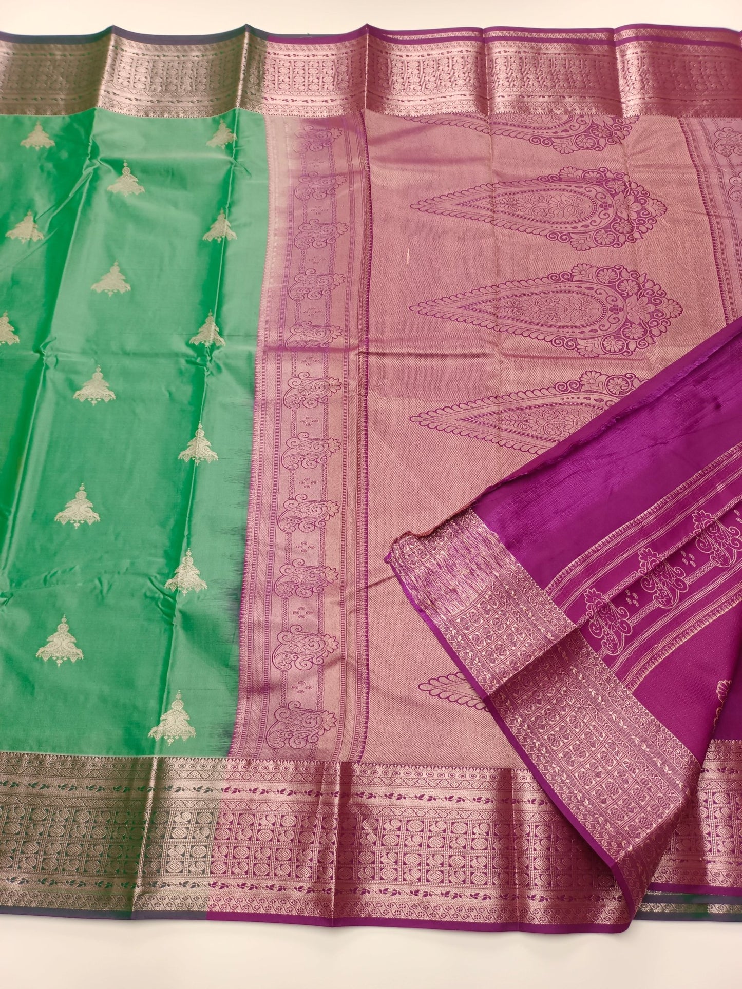 KANCHIPURAM SEMI SILK SAREE - B S CHANNABASAPPA & SONS