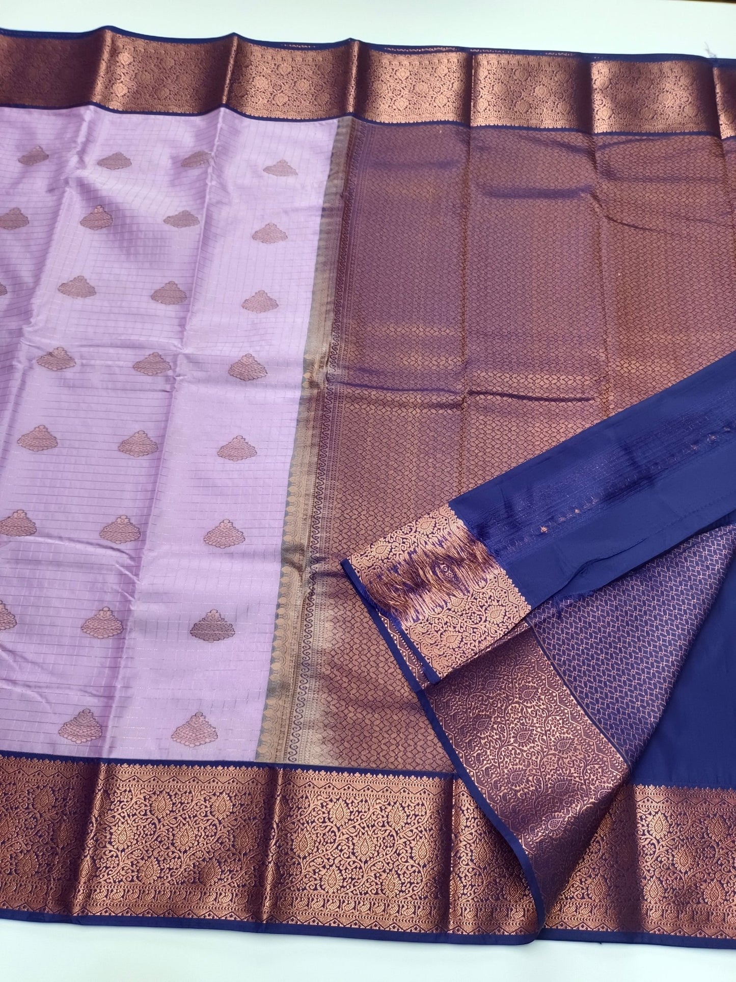 KANCHIPURAM SEMI SILK SAREE - B S CHANNABASAPPA & SONS
