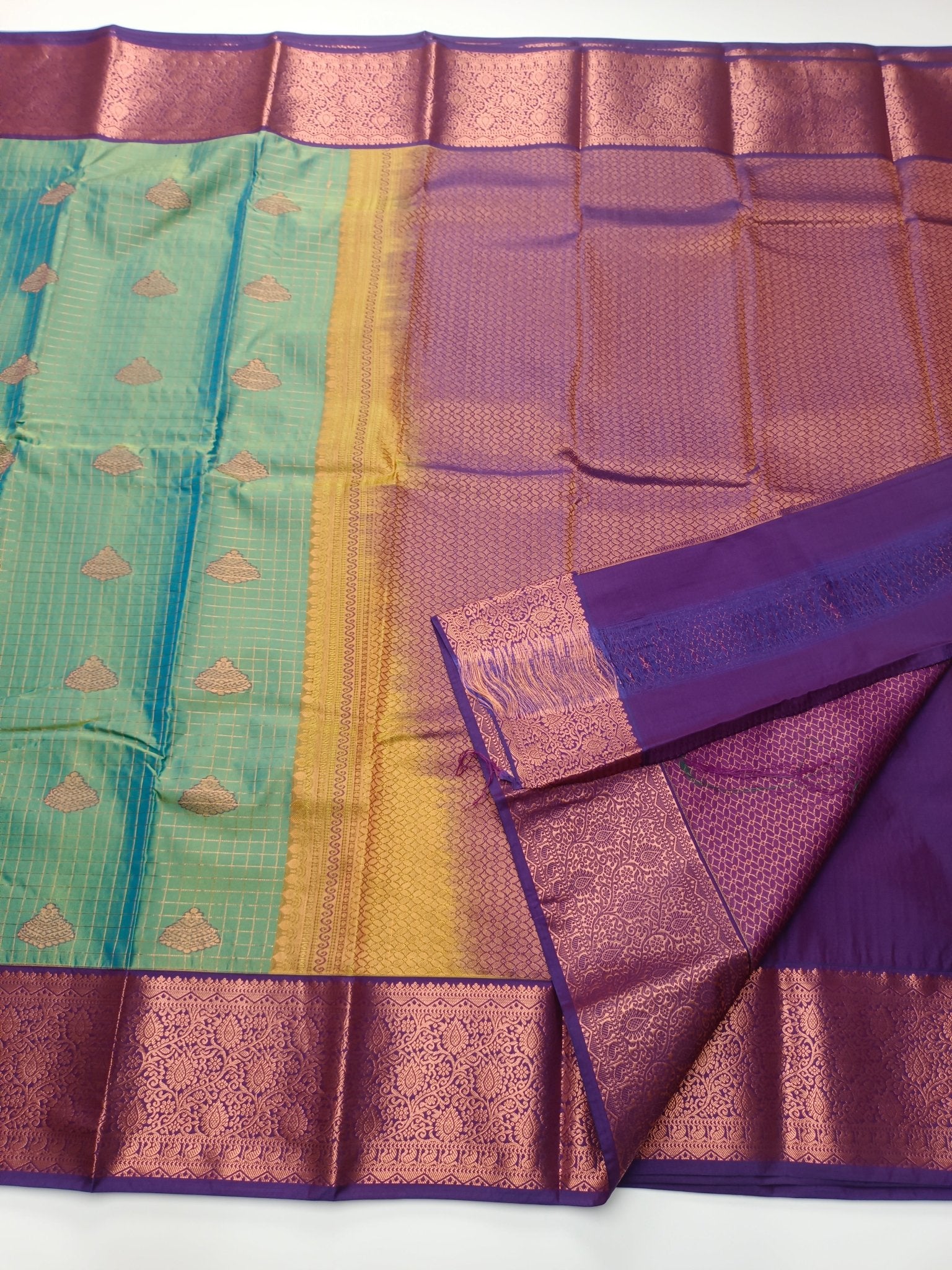 KANCHIPURAM SEMI SILK SAREE - B S CHANNABASAPPA & SONS