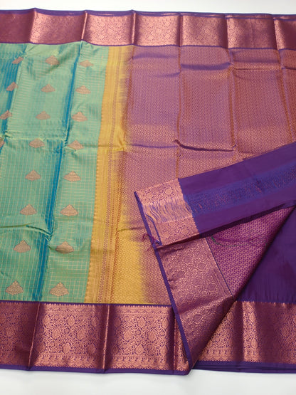 KANCHIPURAM SEMI SILK SAREE - B S CHANNABASAPPA & SONS