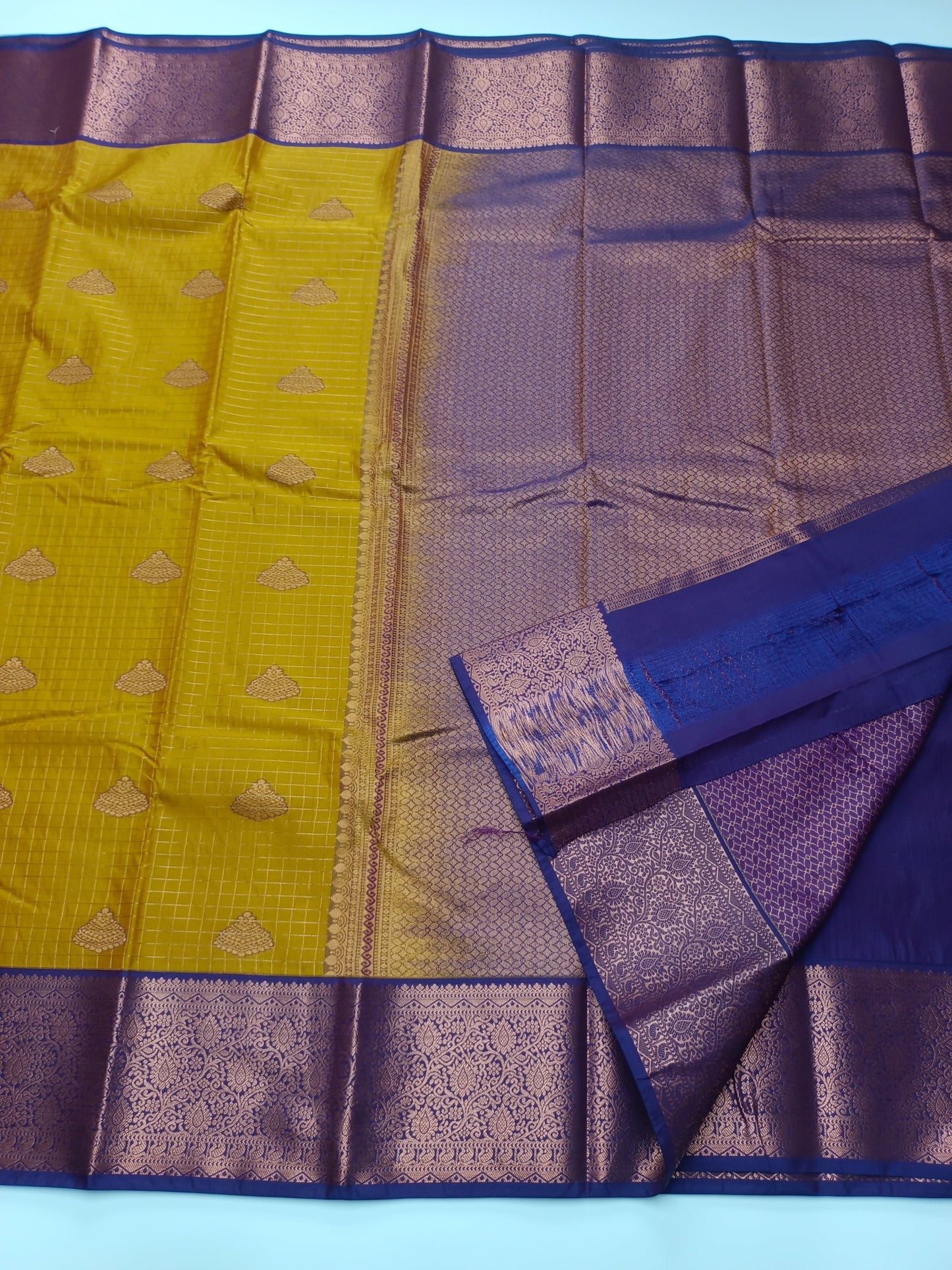 KANCHIPURAM SEMI SILK SAREE - B S CHANNABASAPPA & SONS