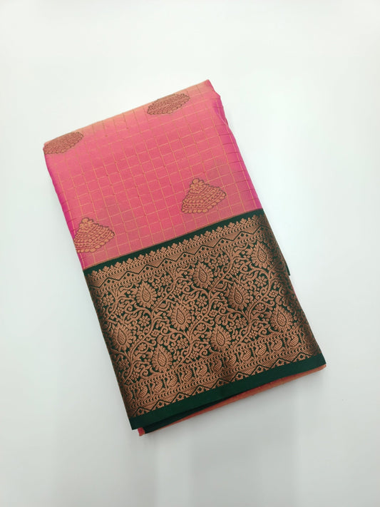 KANCHIPURAM SEMI SILK SAREE - B S CHANNABASAPPA & SONS