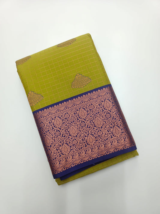 KANCHIPURAM SEMI SILK SAREE - B S CHANNABASAPPA & SONS